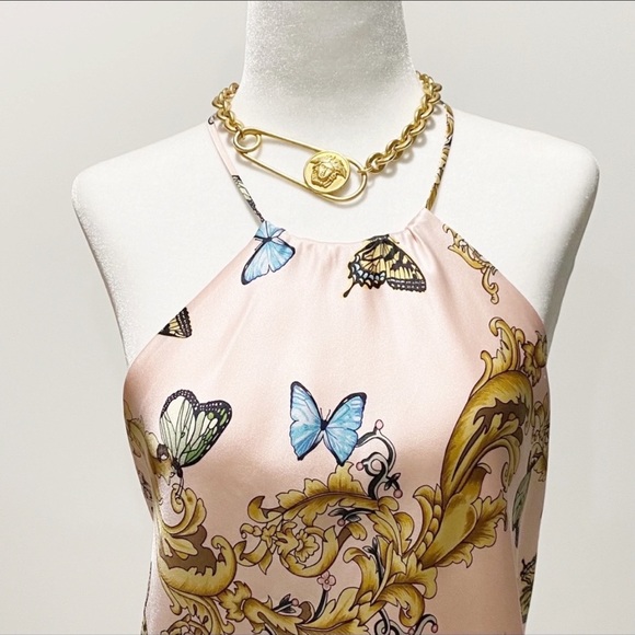 VINTAGE VERSACE Gold Choker Chain Necklace - Picture 7 of 7